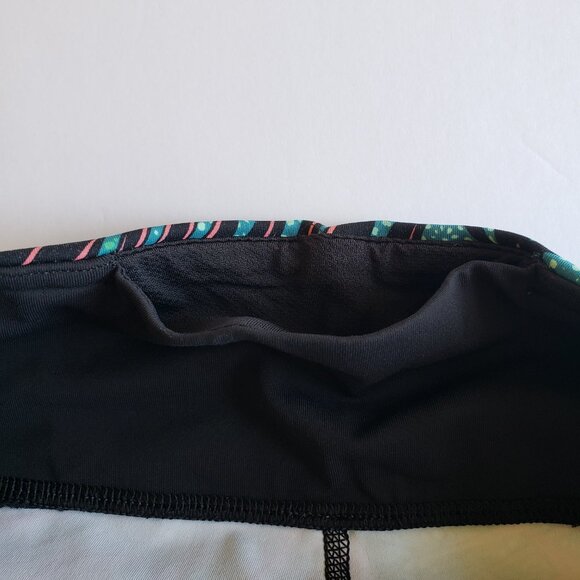 Lululemon High Times Leggings in Palm Lace Tofino Teal Multi Size 8 Athletic - Picture 10 of 11